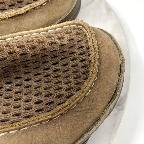 Olukai Moloa Aho Brown Leather Perforated Casual Slip-On Loafers 9/42 Mens Beach - Picture 10 of 16